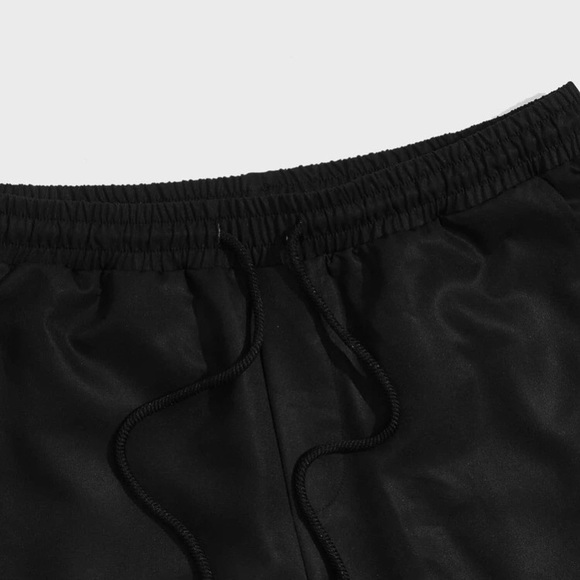 Expression & Letter Graphic Drawstring Waist Pants - Picture 3 of 3